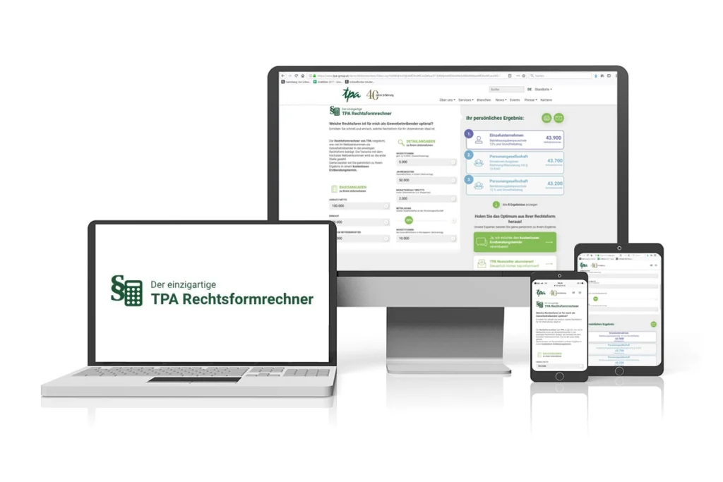 Online-Tool für Gründer: Der TPA Rechtsformrechner