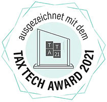 Siegel des Tax Tech Award 2021 für die TPA Connect App von TPA Steuerberatung